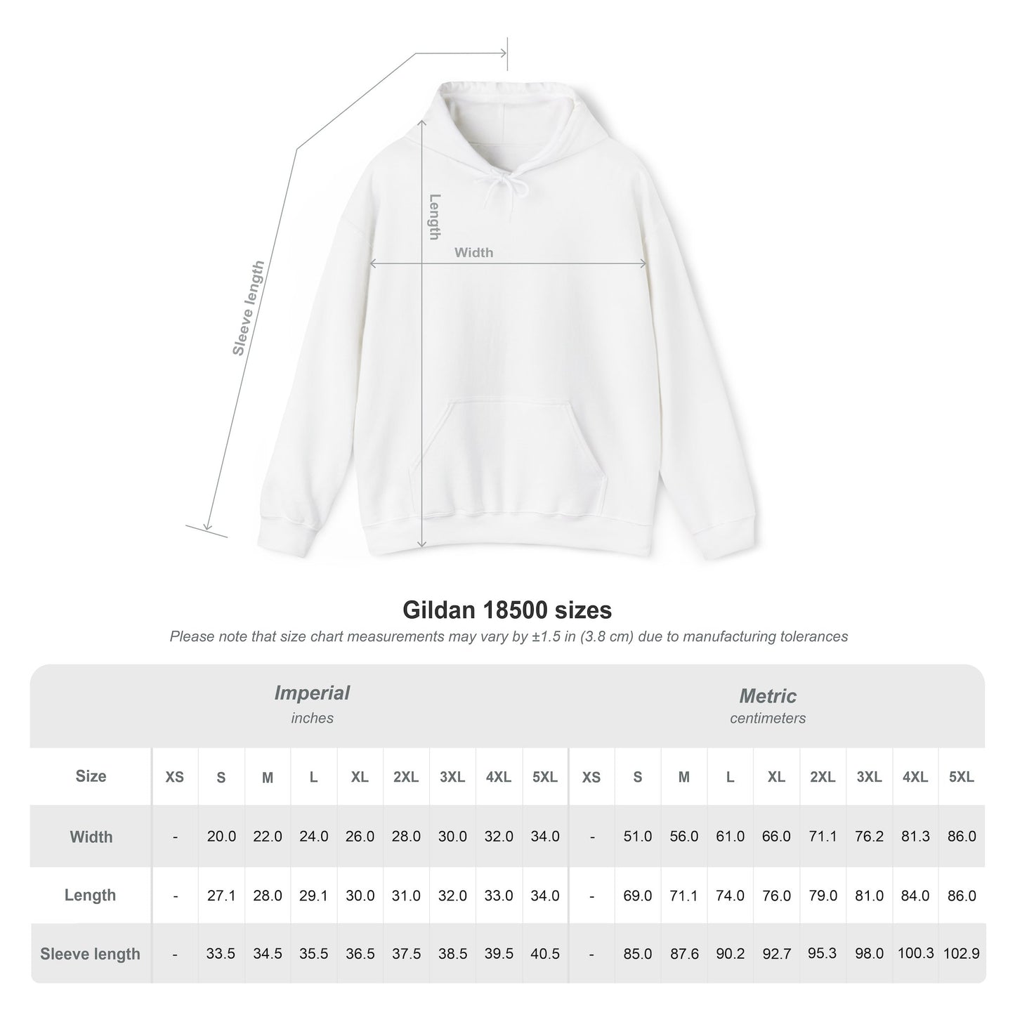 Sweat à capuche - Motif Paix Amour Bonheur