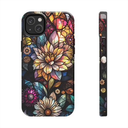 Phone Case - Stained Glass Flowers Design