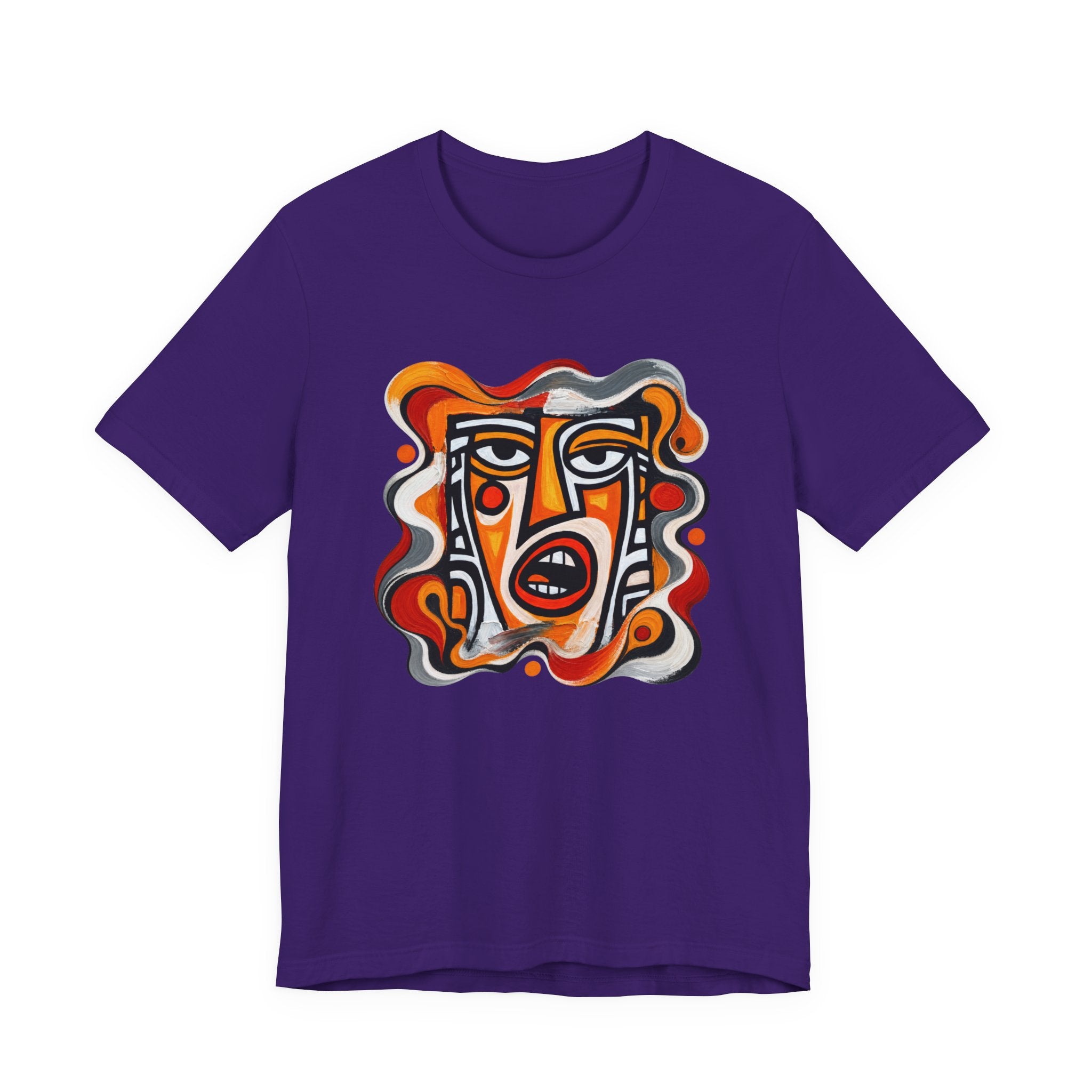 T-shirt Visage Tribal Abstrait