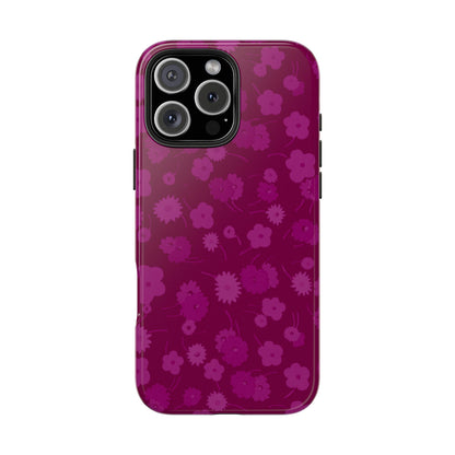 Phone Case - Raspberry Floral Pattern