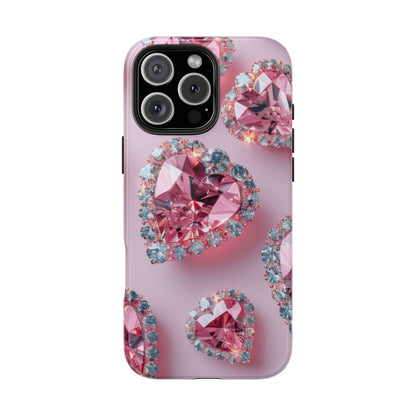 Coque de téléphone - Motif diamant rose