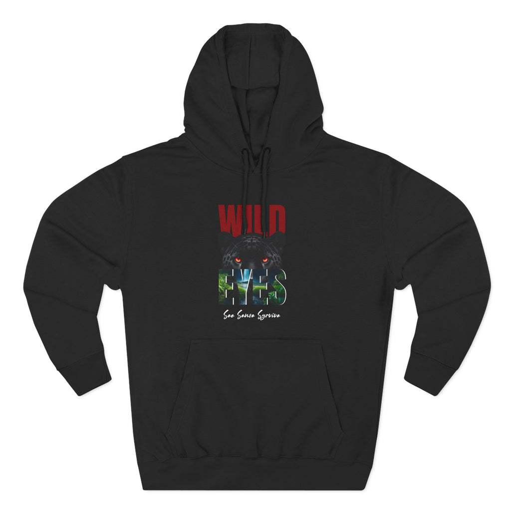 Fleece Hoodie - Wild Eyes Pattern