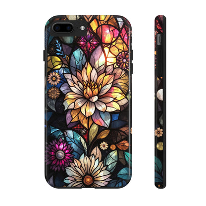 Phone Case - Stained Glass Flowers Design
