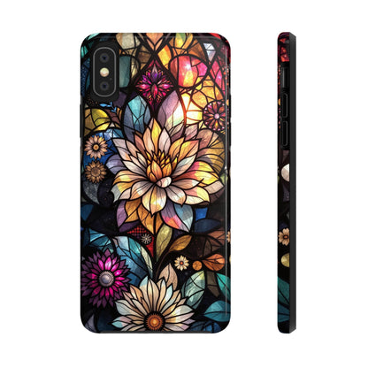 Phone Case - Stained Glass Flowers Design