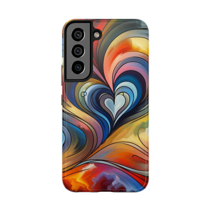 Coque de téléphone - Motif cœur coloré
