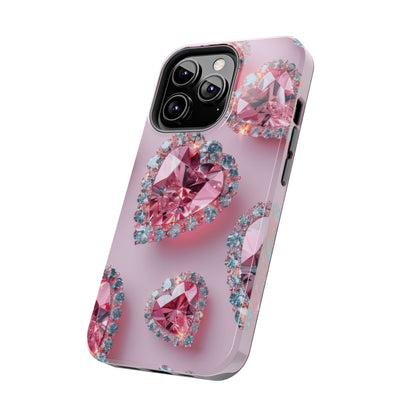 Coque de téléphone - Motif diamant rose