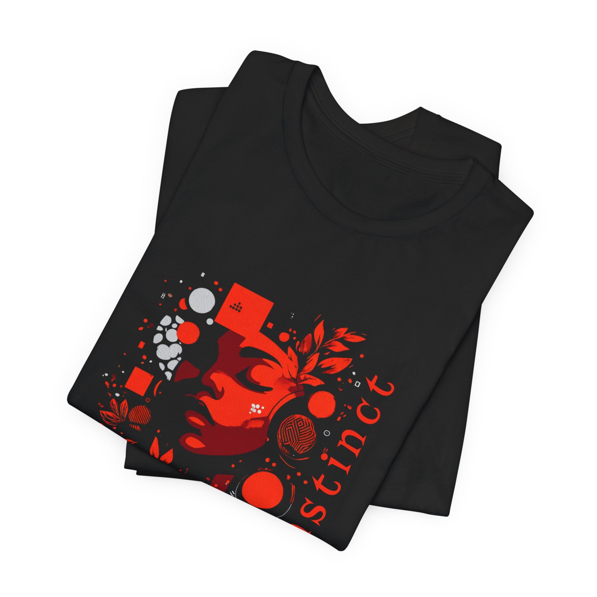 Instinct Graphic Tee — 'instinct' Minimal Text T-Shirt