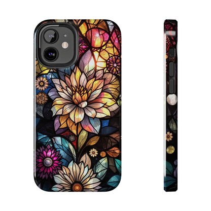 Phone Case - Stained Glass Flowers Design