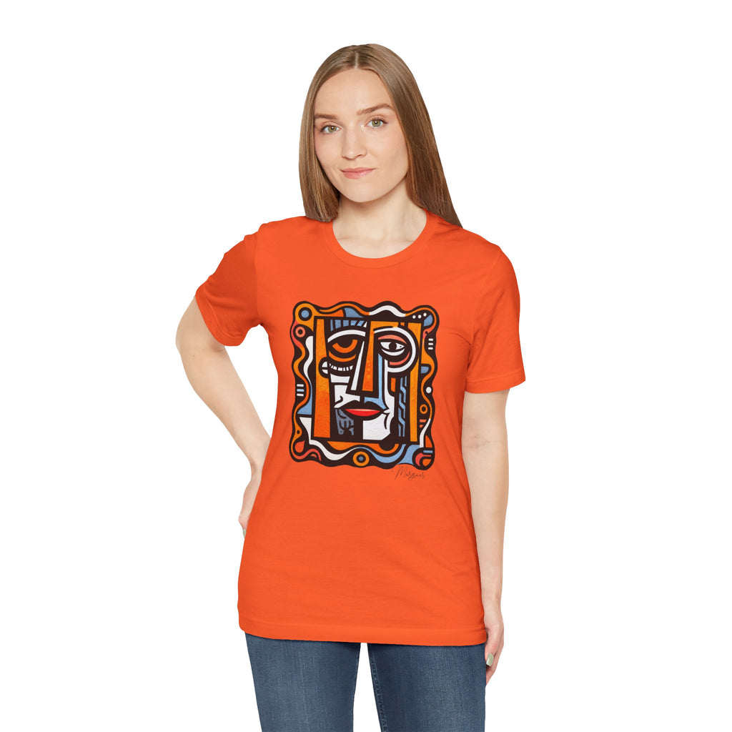 Artistic Face T-shirt — Abstract Line Art Portrait