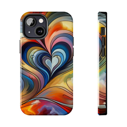 Coque de téléphone - Motif cœur coloré