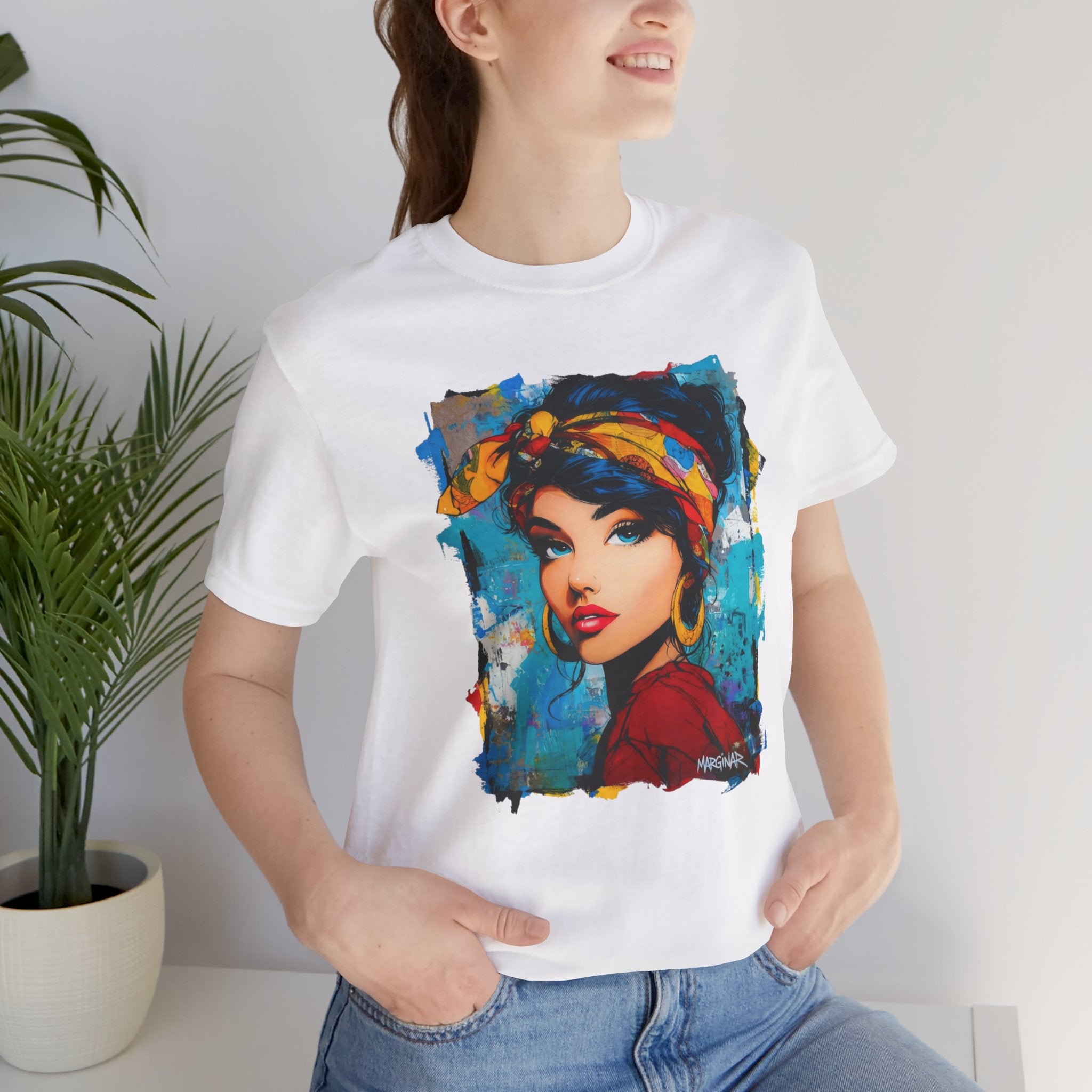 Colorful Artistic Women's T-shirt – Unique Urban Style