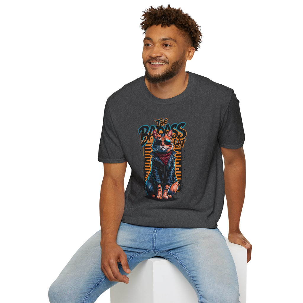 Cat t-shirt - Bad ass cat pattern