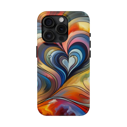 Coque de téléphone - Motif cœur coloré