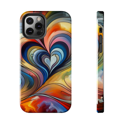 Coque de téléphone - Motif cœur coloré