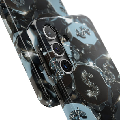 Étui de téléphone résistant- Motif argent