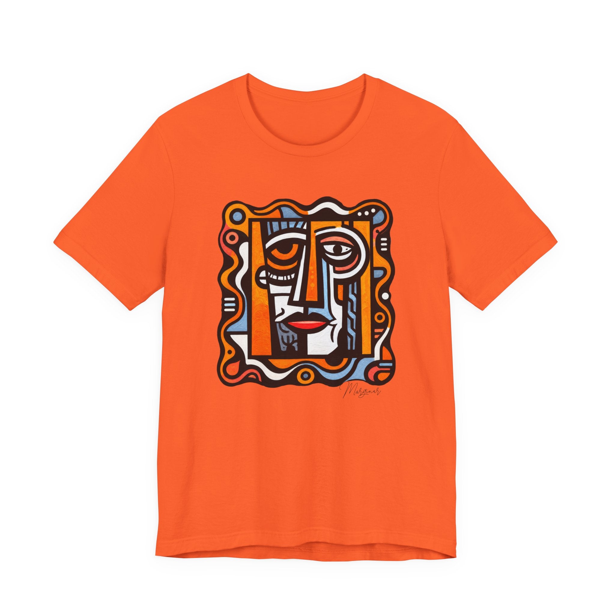 T-shirt Visage Artistique — Portrait Abstrait en Line Art