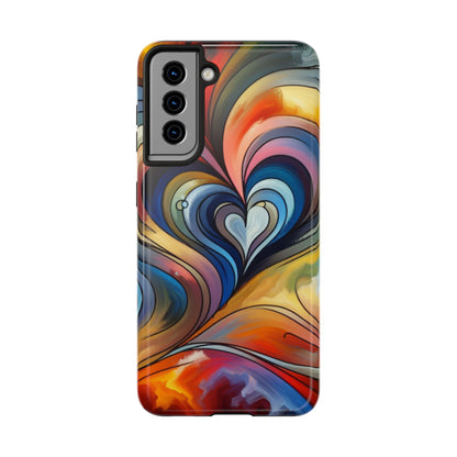 Coque de téléphone - Motif cœur coloré