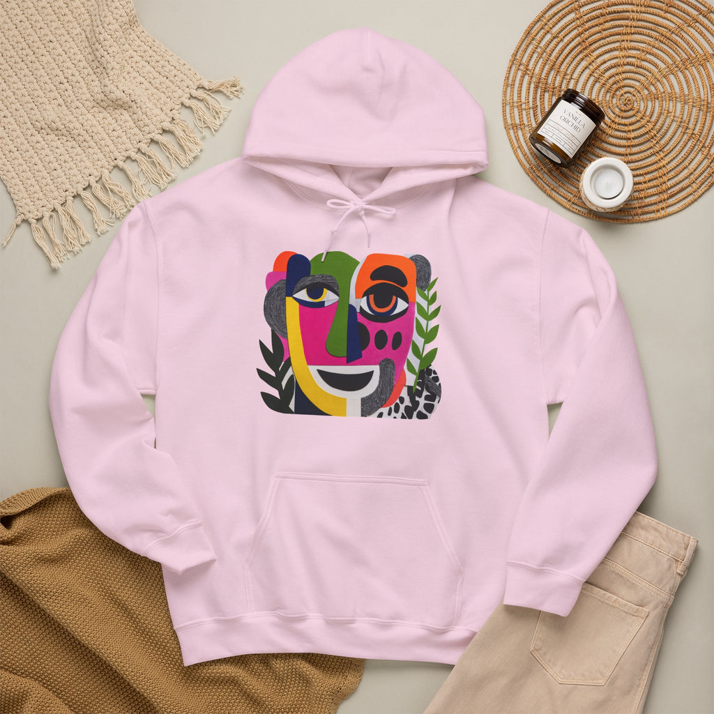 Hoodie visage abstrait – Art moderne coloré