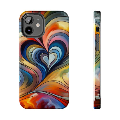 Coque de téléphone - Motif cœur coloré