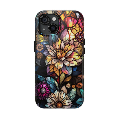 Phone Case - Stained Glass Flowers Design