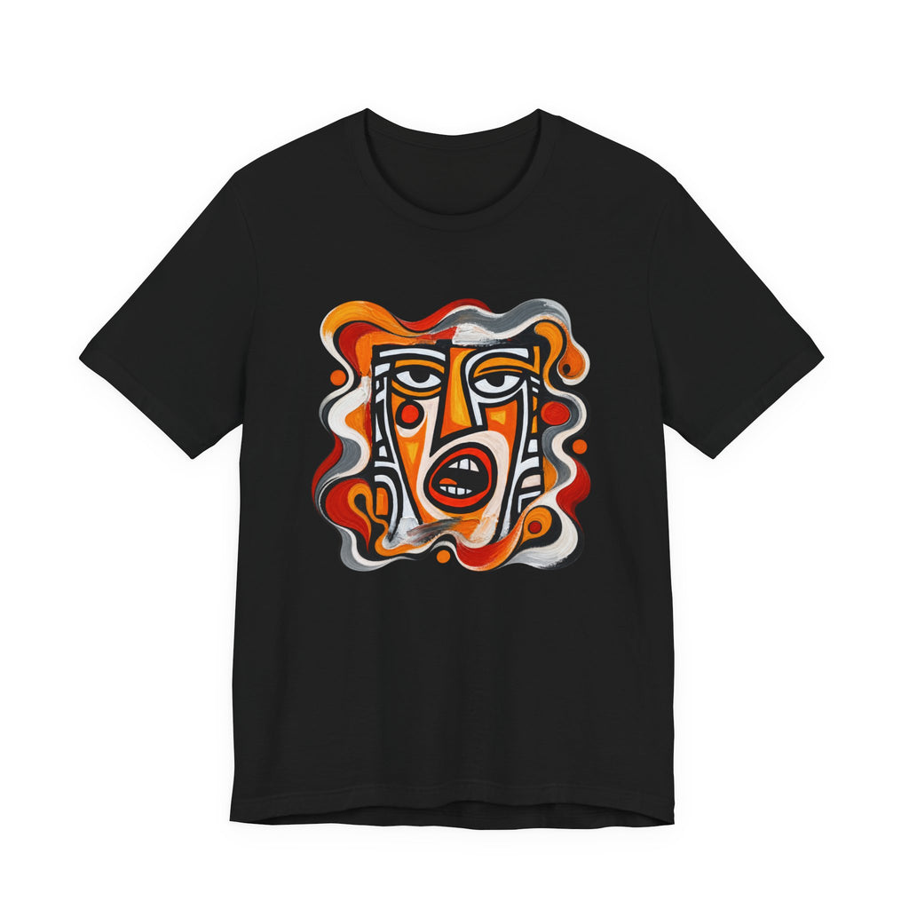 Abstract Tribal Face T-Shirt