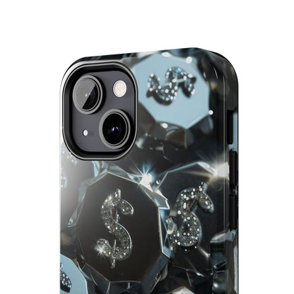 Étui de téléphone résistant- Motif argent