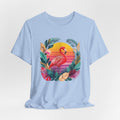 T-shirt Flamant Rose Tropical – Coucher de Soleil Vintage