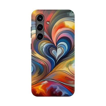 Coque de téléphone - Motif cœur coloré