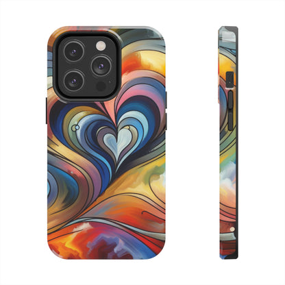 Coque de téléphone - Motif cœur coloré