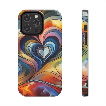 Coque de téléphone - Motif cœur coloré