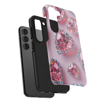 Coque de téléphone - Motif diamant rose