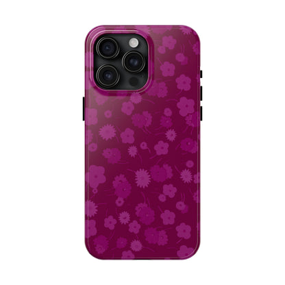 Phone Case - Raspberry Floral Pattern