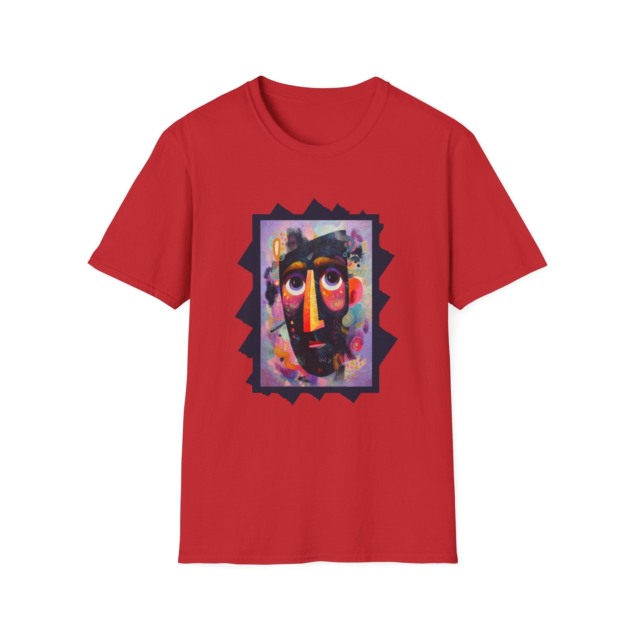 Abstract Colorful Face T-Shirt — Modern Artistic Portrait Tee