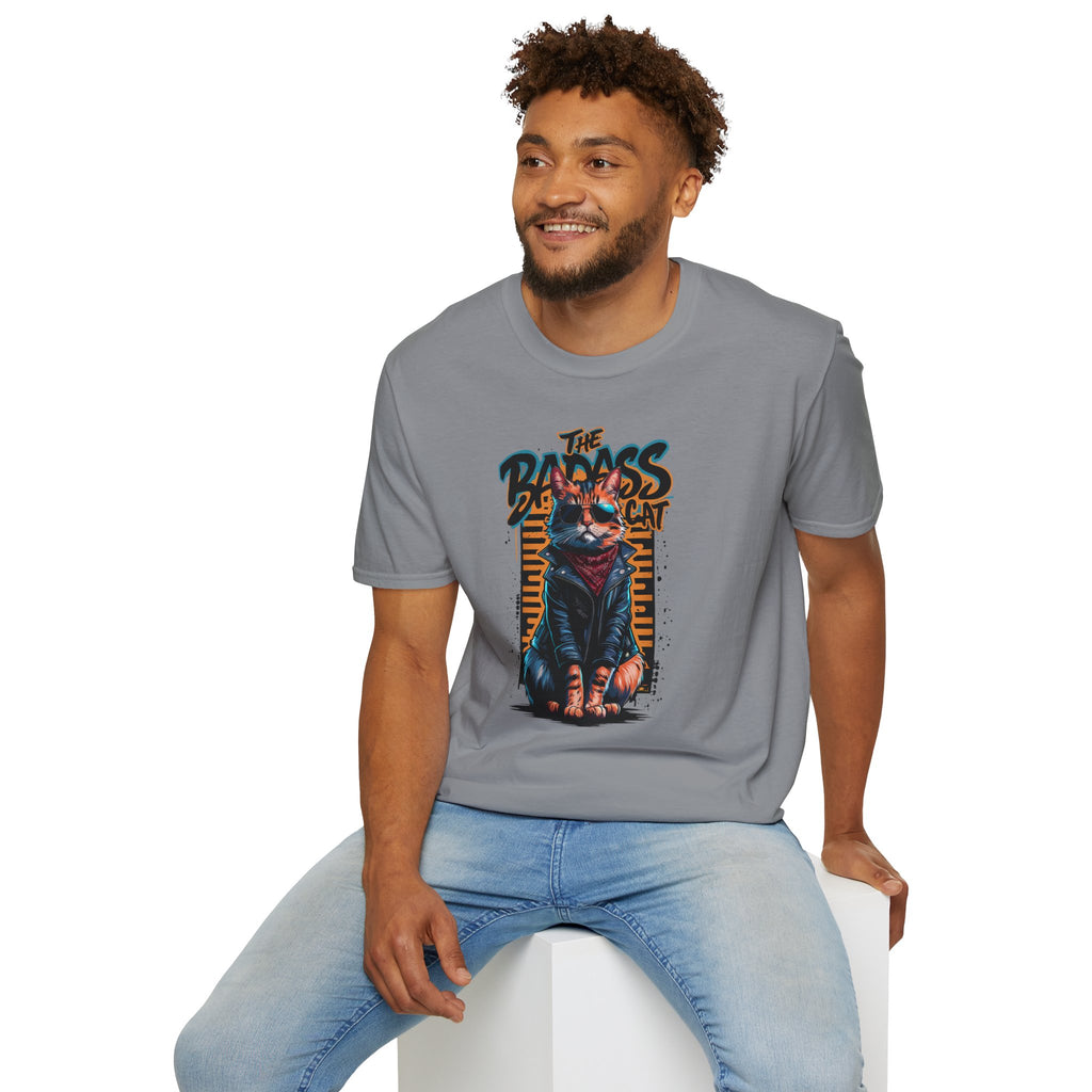 Cat t-shirt - Bad ass cat pattern