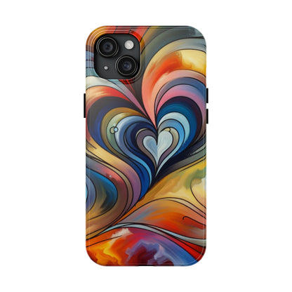 Coque de téléphone - Motif cœur coloré