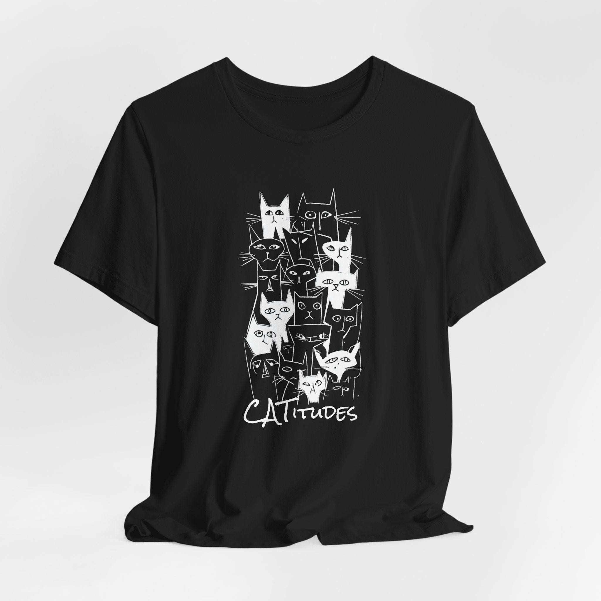T-shirt Catitudes — Design chats mignons et attitude féline