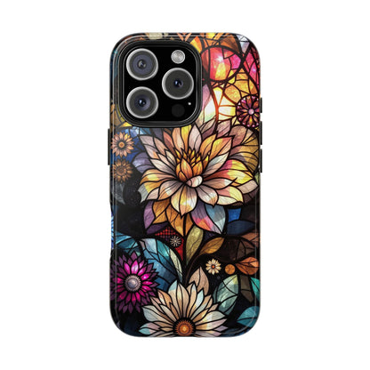 Phone Case - Stained Glass Flowers Design