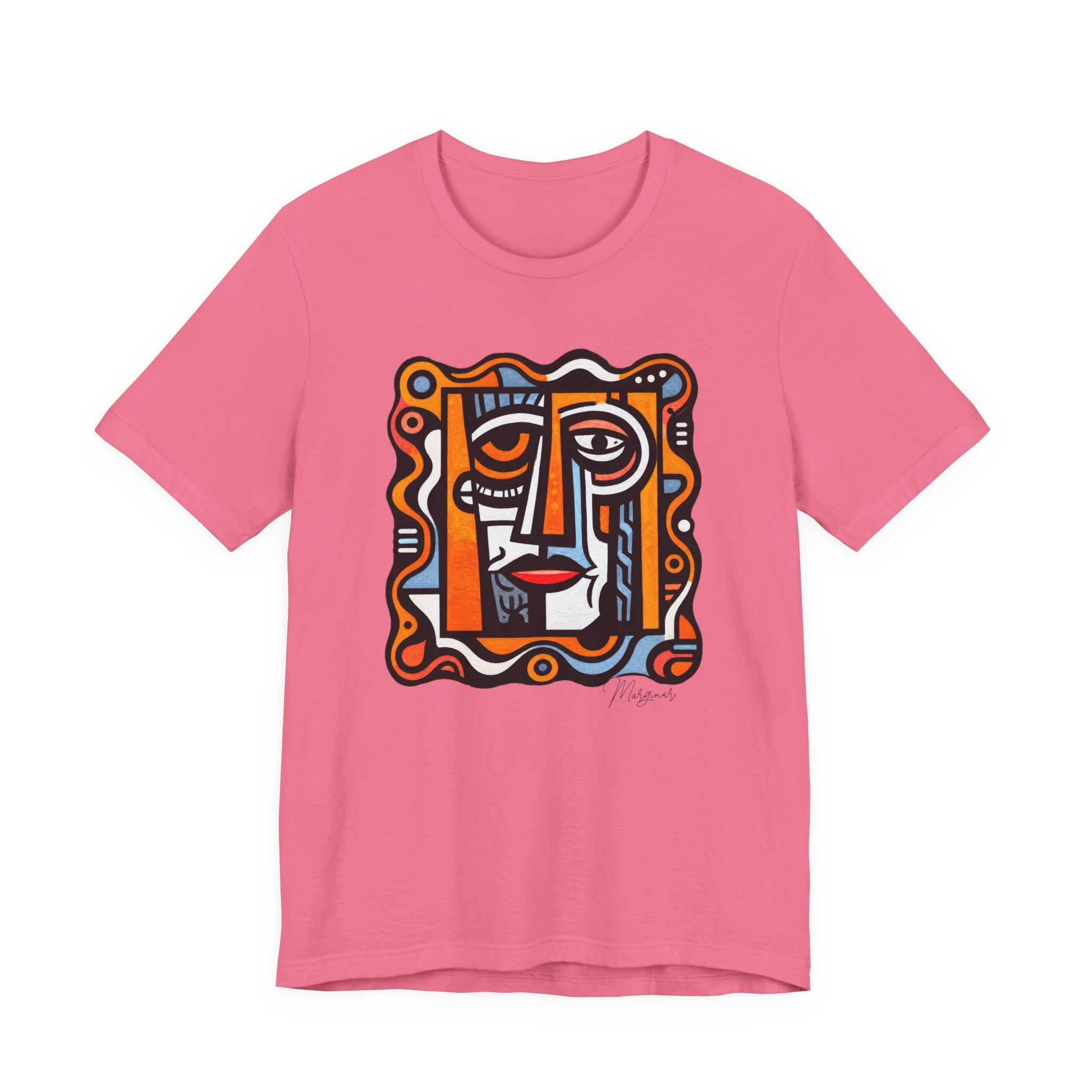 T-shirt Visage Artistique — Portrait Abstrait en Line Art