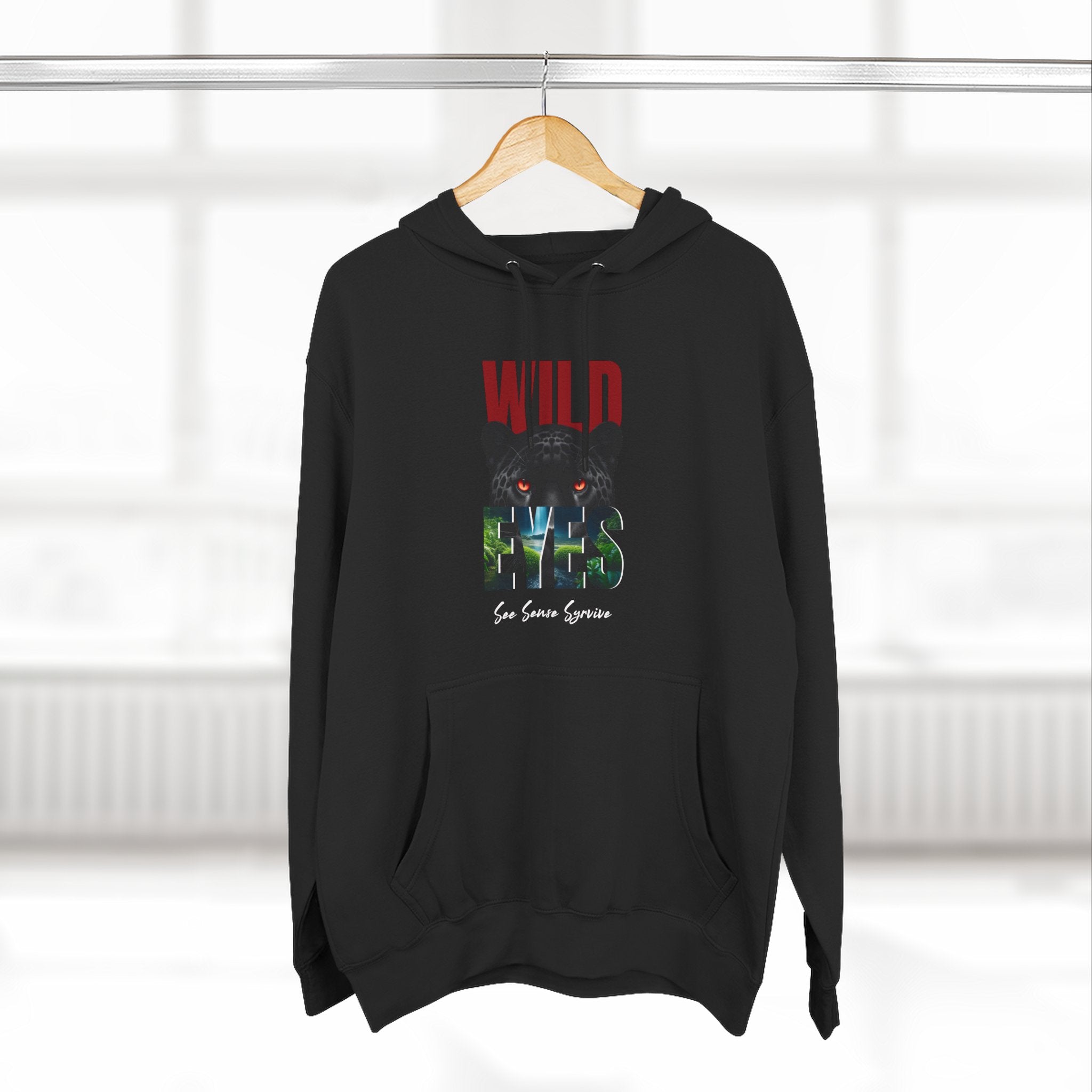 Fleece Hoodie - Wild Eyes Pattern