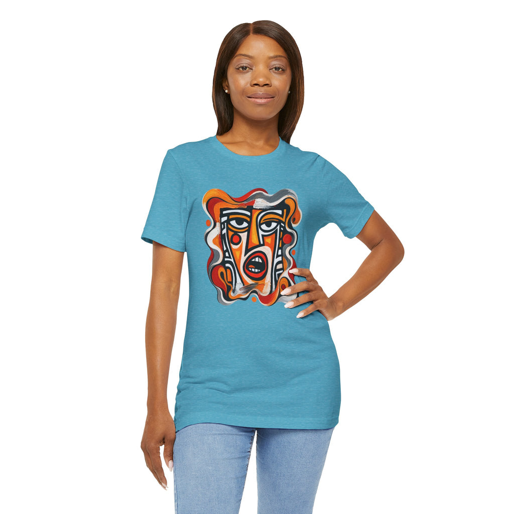 Abstract Tribal Face T-Shirt