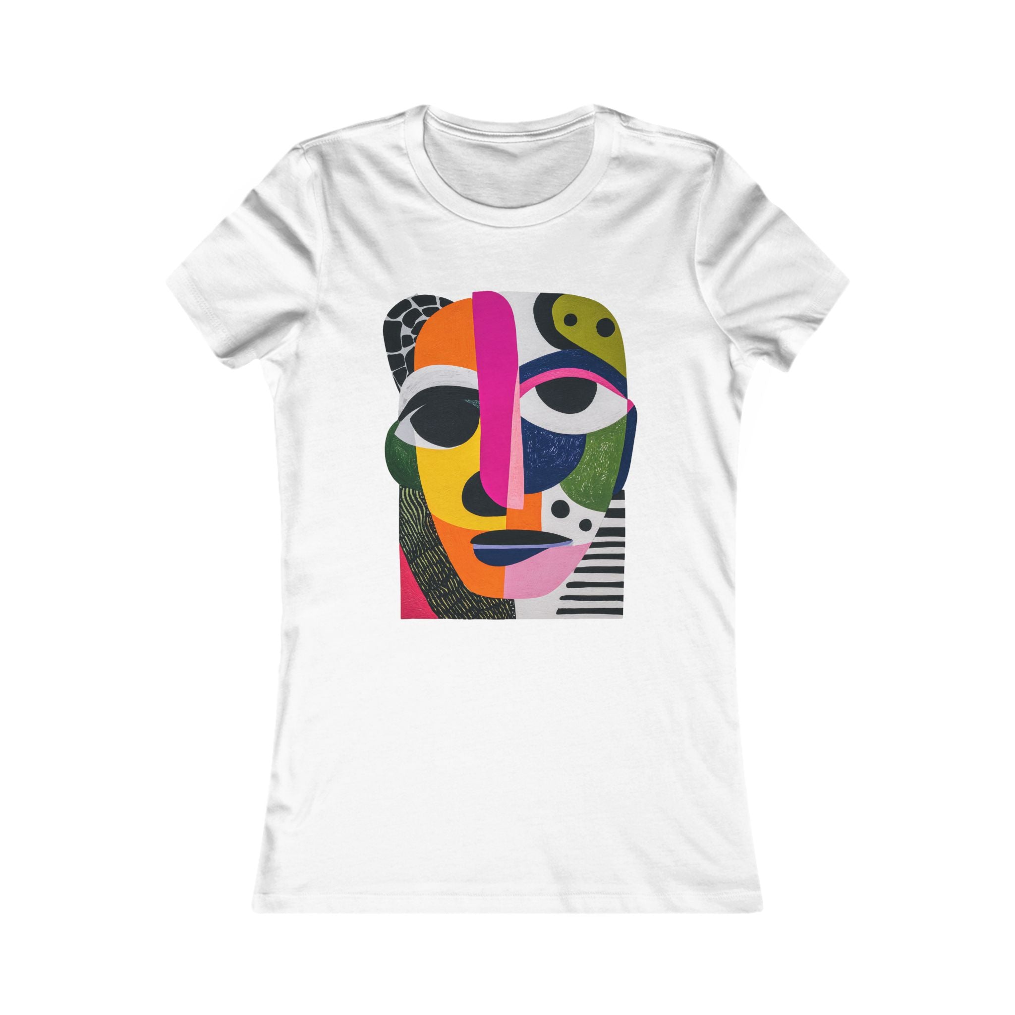 T-shirt femme visage artistique