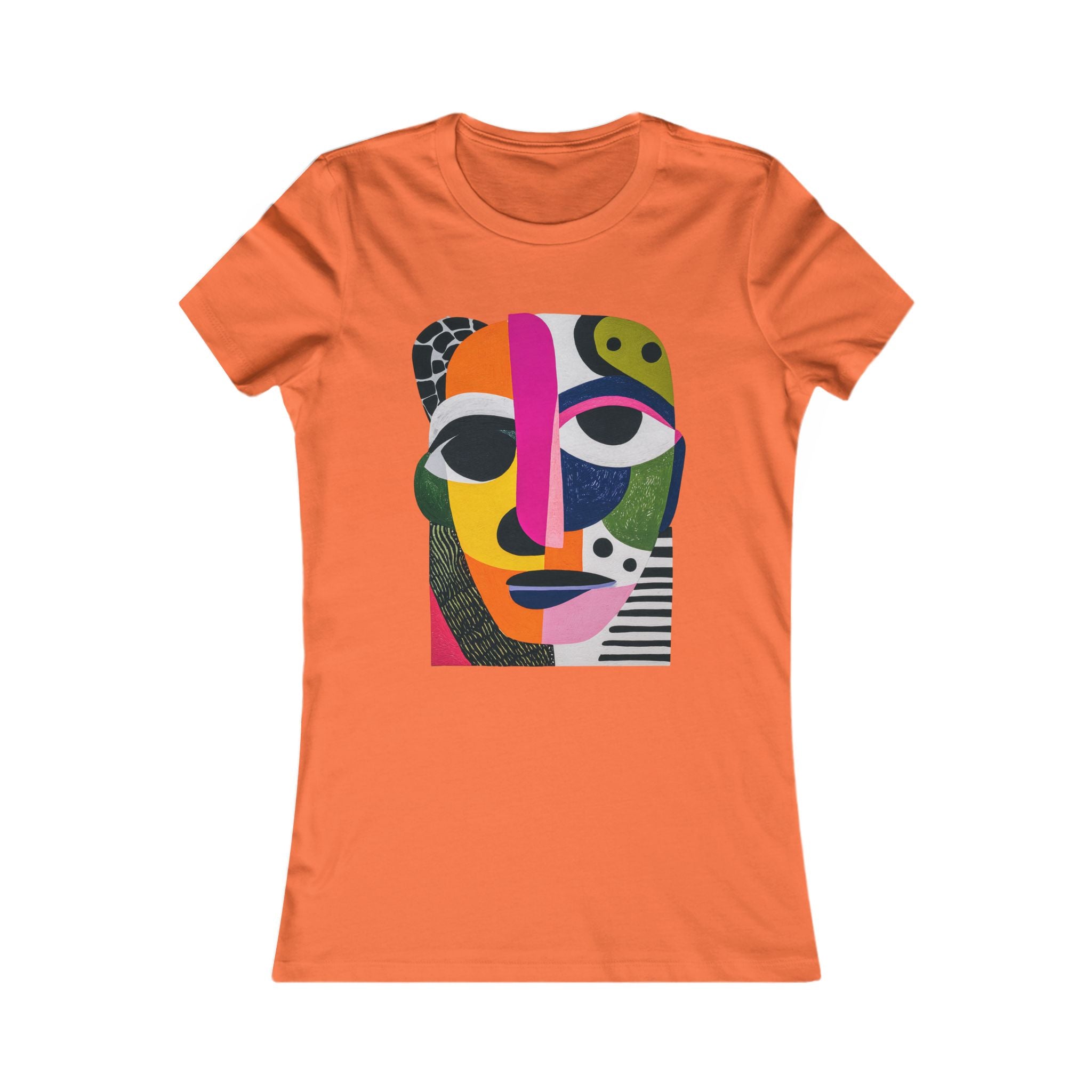 T-shirt femme visage artistique