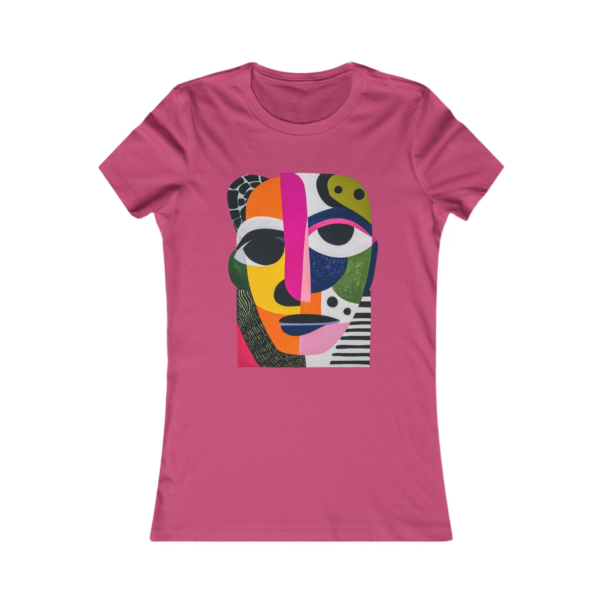 T-shirt femme visage artistique