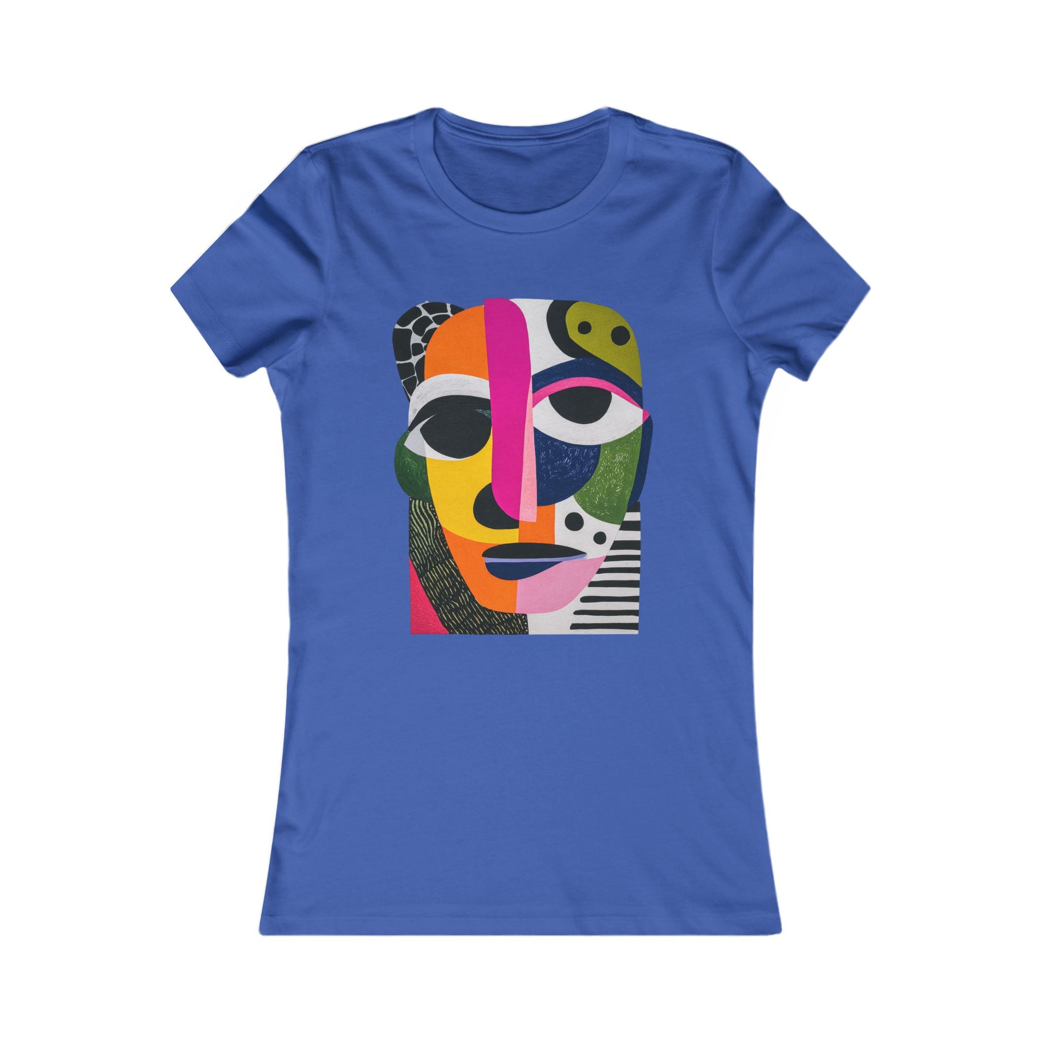 T-shirt femme visage artistique
