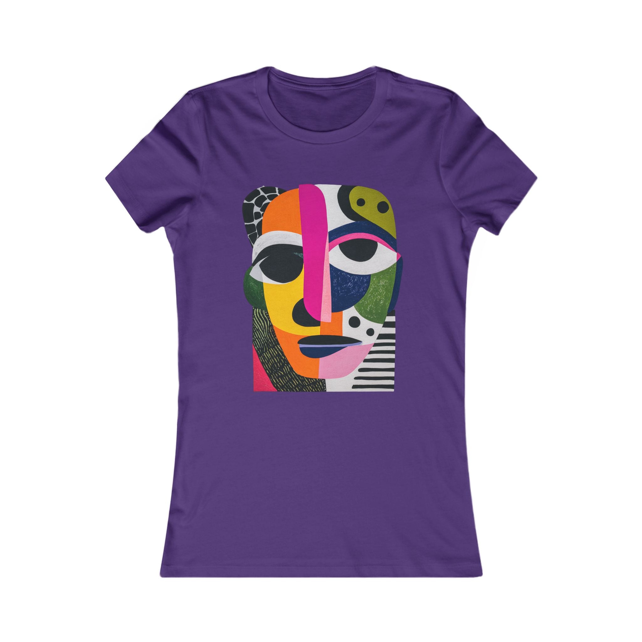 T-shirt femme visage artistique