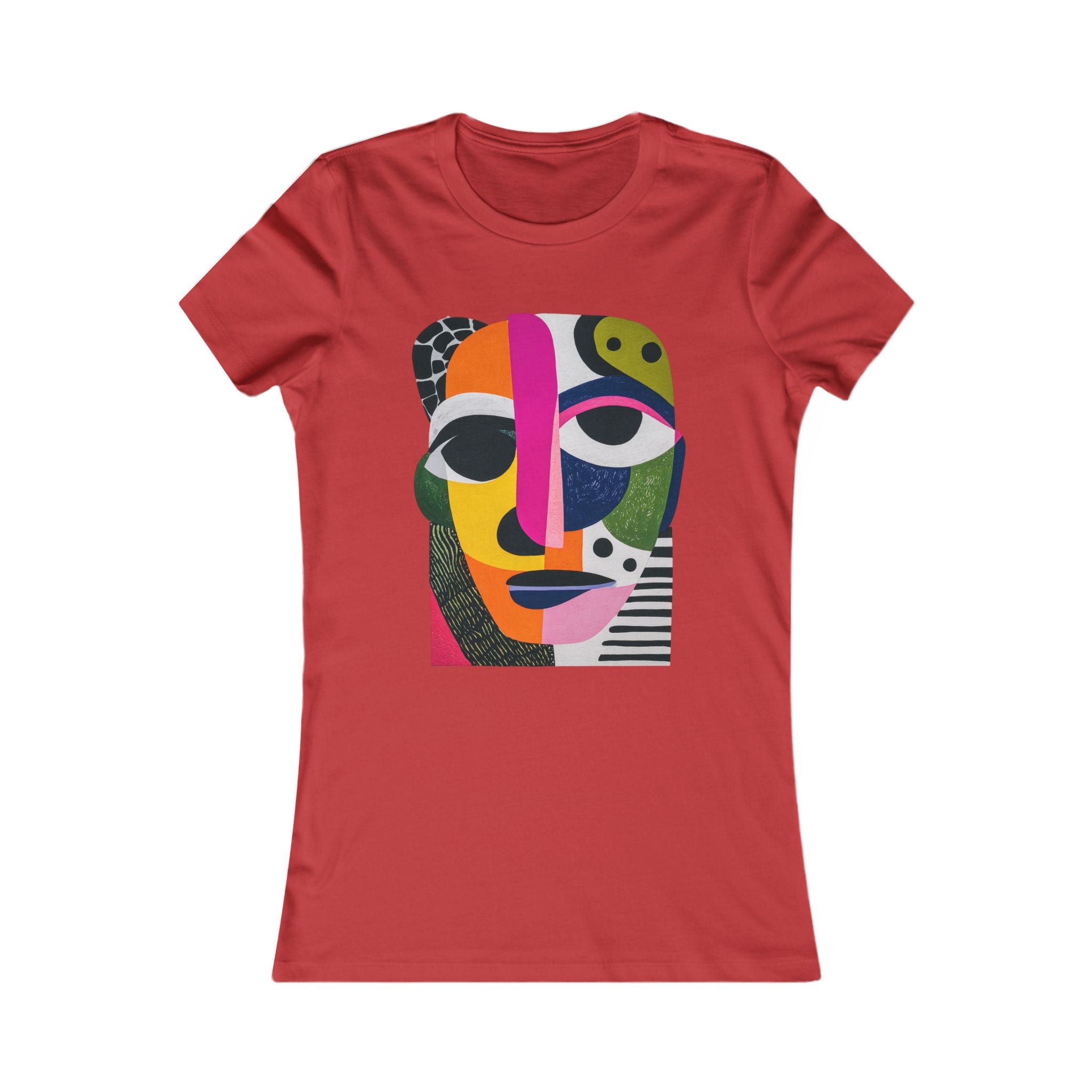T-shirt femme visage artistique