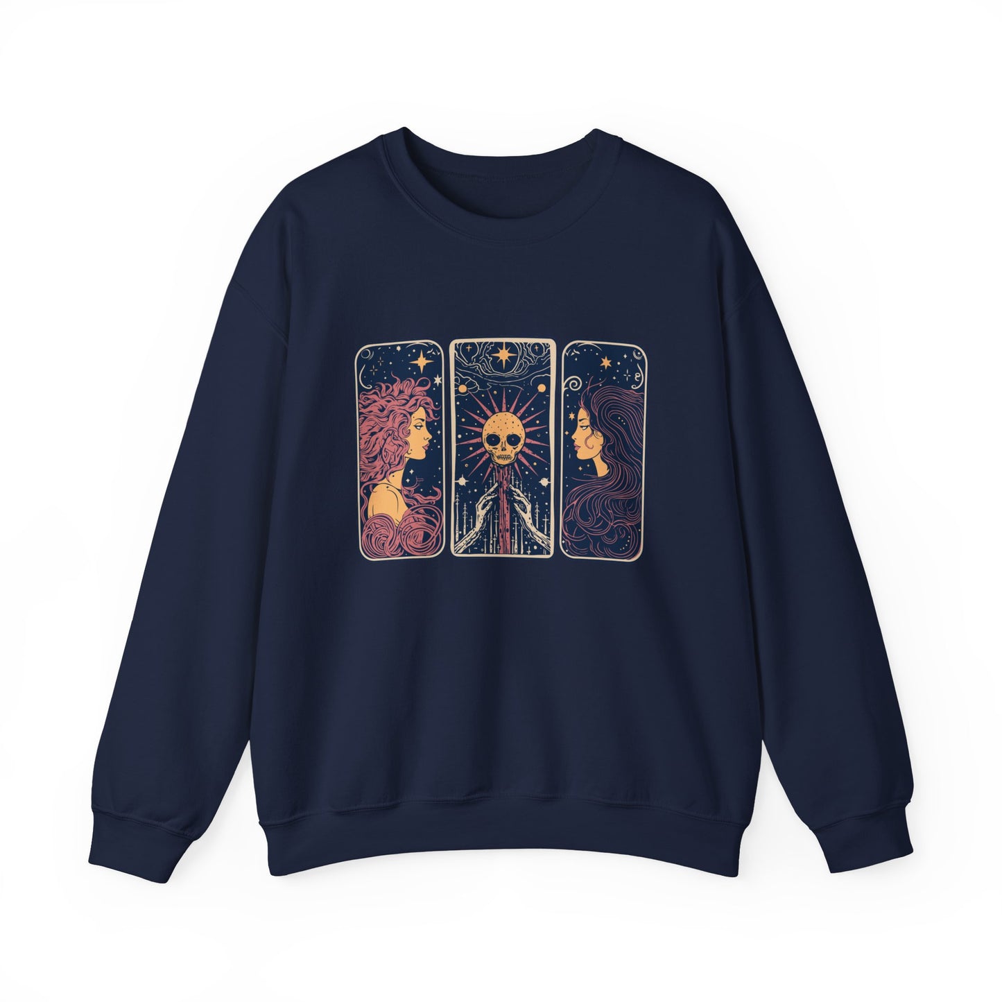 Sweat-shirt à motif de cartes de tarot