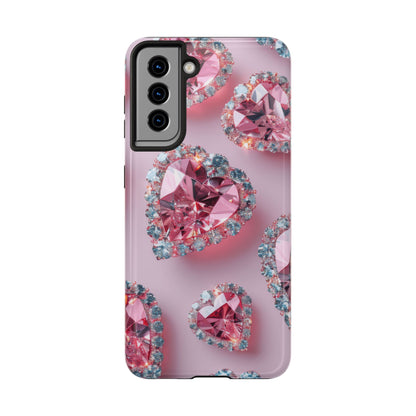 Coque de téléphone - Motif diamant rose
