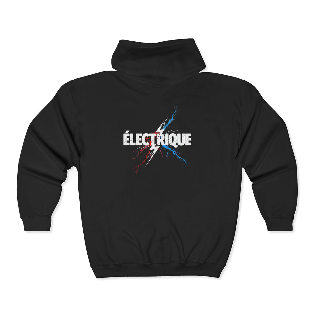 Lightning Zip Hoodie-Electric design