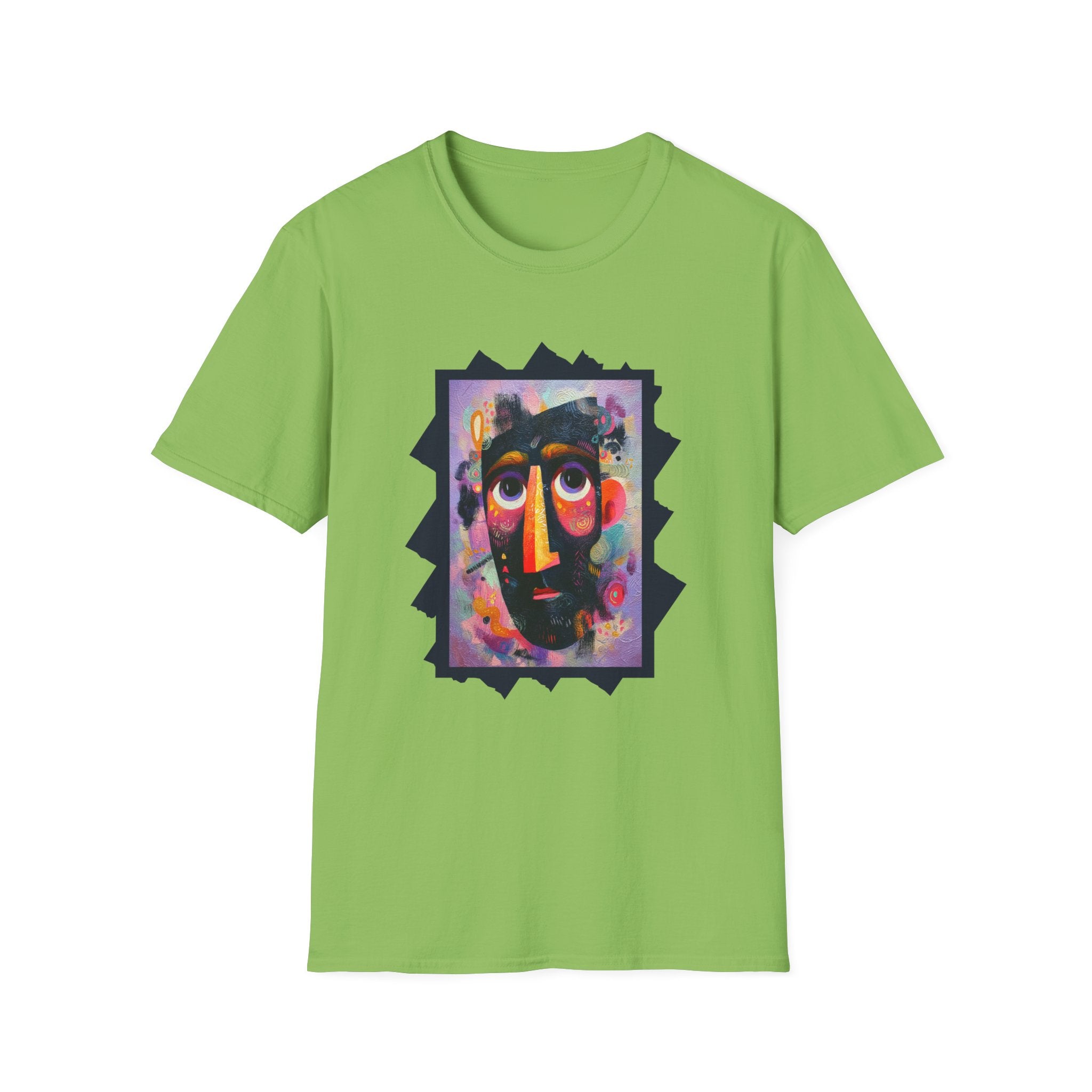 Abstract Colorful Face T-Shirt — Modern Artistic Portrait Tee